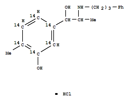 2-METHYL-5-(1-HYDROXY-2-(3-PHENYLPROPYLAMINO)PROPYL)PHENOL HCL