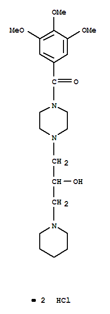 109376-99-0,alpha-(1-Piperidinylmethyl)-4-(3,4,5-trimethoxybenzoyl)-1-piperazineet hanol dihydrochloride,1-Piperazineethanol,a-(1-piperidinylmethyl)-4-(3,4,5-trimethoxybenzoyl)-,dihydrochloride (9CI)