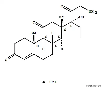 Molecular Structure of 110428-56-3 (21-Amino-17-hydroxypregn-4-ene-3,11,20-trione hydrochloride)