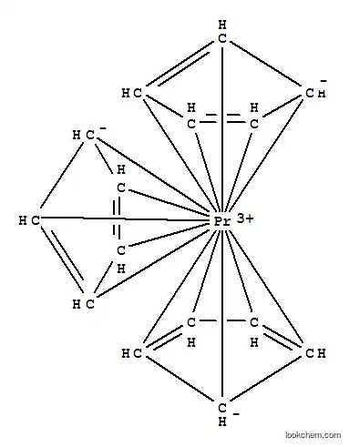 Molecular Structure of 11077-59-1 (Tris(cyclopentadienyl)praseodymium)