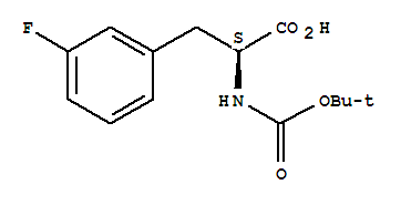 Molecular Structure of 114873-01-7 (L-Phenylalanine,N-[(1,1-dimethylethoxy)carbonyl]-3-fluoro-)