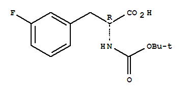 Molecular Structure of 114873-11-9 (D-Phenylalanine,N-[(1,1-dimethylethoxy)carbonyl]-3-fluoro-)