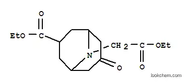 Molecular Structure of 115956-03-1 (9-Azabicyclo[3.3.1]Nonane-9-Acetic Acid, 3-(Ethoxycarbonyl)-7-Oxo-, Ethyl Ester)