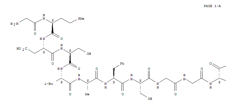 Molecular Structure of 116786-35-7 (L-Leucinamide,glycyl-L-methionyl-L-a-aspartyl-L-seryl-L-leucyl-L-alanyl-L-phenylalanyl-L-serylglycylglycyl-)