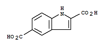 Molecular Structure of 117140-77-9 (1H-Indole-2,5-dicarboxylicacid)