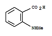 Molecular Structure of 119-68-6 (Benzoic acid,2-(methylamino)-)