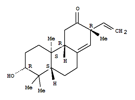 Molecular Structure of 119626-49-2 (3(2H)-Phenanthrenone,2-ethenyl-4,4a,4b,5,6,7,8,8a,9,10-decahydro-7-hydroxy-2,4b,8,8-tetramethyl-,(2R,4aR,4bS,7R,8aS)-)