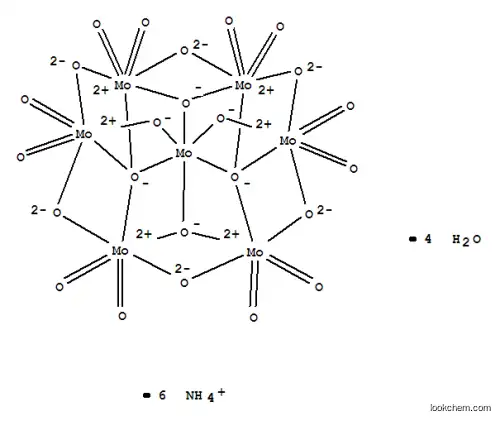 Molecular Structure of 12054-85-2 (Ammonium molybdate tetrahydrate)