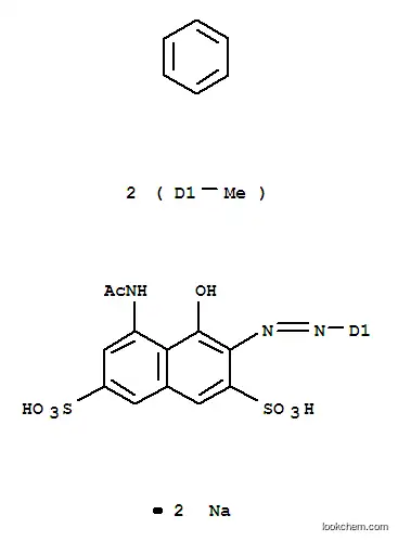Molecular Structure of 12167-45-2 (disodium 5-(acetylamino)-3-[(dimethylphenyl)azo]-4-hydroxynaphthalene-2,7-disulphonate)