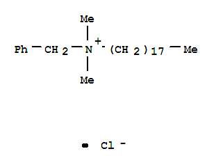 Molecular Structure of 122-19-0 (Benzenemethanaminium,N,N-dimethyl-N-octadecyl-, chloride (1:1))