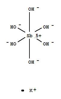 Molecular Structure of 12208-13-8 (Antimonate (Sb(OH)61-),potassium (1:1), (OC-6-11)-)