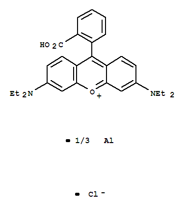 9-(2-carboxyphenyl)-3,6-bis(diethylamino)xanthylium chloride , aluminium salt