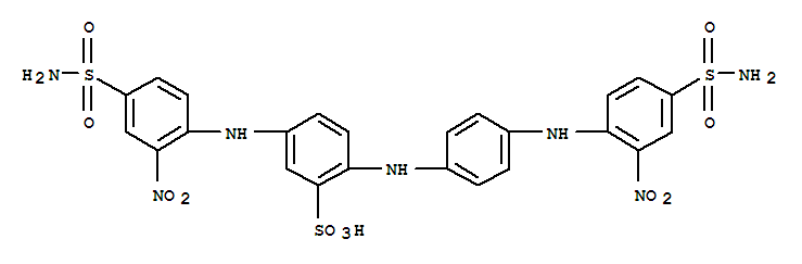Benzenesulfonic acid,5-[[4-(aminosulfonyl)-2-nitrophenyl]amino]-2-[[4-[[4-(aminosulfonyl)-2-nitrophenyl]amino]phenyl]amino]-