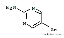 Molecular Structure of 124491-42-5 (Ethanone,1-(2-amino-5-pyrimidinyl)-)
