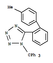 Molecular Structure of 124750-53-4 (5-(4'-Methylbiphenyl-2-yl)-1-trityl-1H-tetrazole)