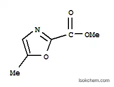 Molecular Structure of 124999-43-5 (2-Oxazolecarboxylic acid, 5-methyl-， methyl ester)