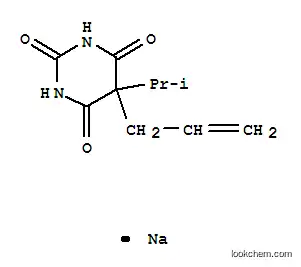 Molecular Structure of 125-88-2 (sodium 5-allyl-5-isopropylbarbiturate)