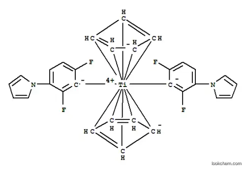 Molecular Structure of 125051-32-3 (BIS(2,6-DIFLUORO-3-(1-HYDROPYRROL-1-YL)PHENYL)TITANOCENE)