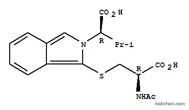 Molecular Structure of 126478-70-4 (S-(2-(1-carboxy-2-methylpropyl)isoindole-1-yl)-N-acetylcysteine)