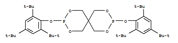 Molecular Structure of 126505-35-9 (2,4,8,10-Tetraoxa-3,9-diphosphaspiro[5.5]undecane,3,9-bis[2,4,6-tris(1,1-dimethylethyl)phenoxy]-)