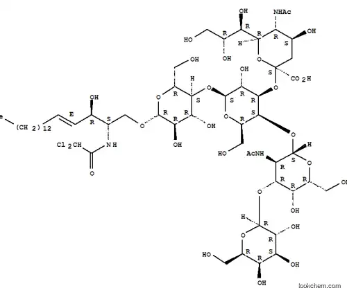 5-acetamido-2-[5-[3-acetamido-5-hydroxy-6-(hydroxymethyl)-4-[3,4,5-trihydroxy-6-(hydroxymethyl)oxan-2-yl]oxyoxan-2-yl]oxy-2-[6-[(E)-2-[(2,2-dichloroacetyl)amino]-3-hydroxyoctadec-4-enoxy]-4,5-dihydroxy-2-(hydroxymethyl)oxan-3-yl]oxy-3-hydroxy-6-(hydroxymethyl)oxan-4-yl]oxy-4-hydroxy-6-(1,2,3-trihydroxypropyl)oxane-2-carboxylic acid