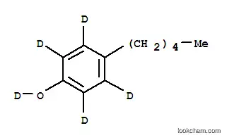 Molecular Structure of 126839-95-0 (4-N-PENTYLPHENOL-2,3,5,6-D4, OD)