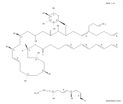 Molecular Structure of 12710-02-0 (44-[(1E,4R,5E,8R)-11-amino-4,8-dihydroxy-undeca-1,5-dienyl]-23-but-3-e nyl-16,18,30,32,34,38,40,42-octahydroxy-15,17,27-trimethyl-26-[(2S,3R, 4R,5S,6S)-3,4,5-trihydroxy-6-methyl-oxan-2-yl]oxy-1-oxacyclotetratetra conta-5,7,9,11,13,19,23,35-octaene-2,28-dione)