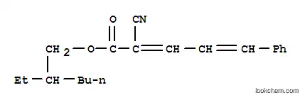Molecular Structure of 131512-74-8 (2-Ethylhexyl 2-cyano-5-phenyl-2,4-pentadienoate)