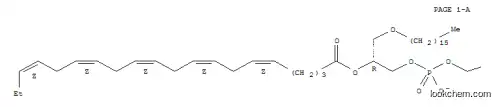 Molecular Structure of 132196-28-2 (1-O-HEXADECYL-2-EICOSAPENTAENOYL-SN-GLYCERO-3-PHOSPHOCHOLINE)