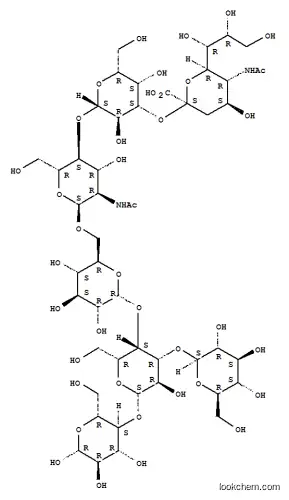 Molecular Structure of 134366-06-6 ((2S,4S,5R,6R)-5-acetamido-2-[(2S,3R,4S,5S,6R)-2-[(2R,3S,4R,5R,6S)-5-ac etamido-4-hydroxy-2-(hydroxymethyl)-6-[[(2R,3R,4S,5R,6R)-3,4,5-trihydr oxy-6-[(2R,3S,4S,5R,6S)-5-hydroxy-2-(hydroxymethyl)-4-[(2S,3R,4S,5R,6R )-3,4,5-trihydroxy-6-(hydroxymethyl)oxan-2-yl]oxy-6-[(2R,3R,4S,5R,6R)- 4,5,6-trihydroxy-2-(hydroxymethyl)oxan-3-yl]oxy-oxan-3-yl]oxy-oxan-2-y l]methoxy]oxan-3-yl]oxy-3,5-dihydroxy-6-(hydroxymethyl)oxan-4-yl]oxy-4 -hydroxy-6-[(1S,2R)-1,2,3-trihydroxypropyl]oxane-2-carboxylic acid)