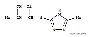 Molecular Structure of 134399-12-5 (1-chloro-1-[(5-methyl-1H-1,2,4-triazol-3-yl)sulfanyl]propan-2-ol)