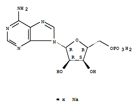 Molecular Structure of 13474-03-8 (5'-Adenylic acid,sodium salt (1:?))