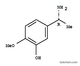 Molecular Structure of 134856-00-1 (Phenol, 5-(1-aminoethyl)-2-methoxy-, (R)-)