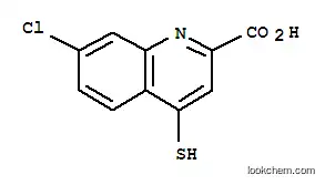 Molecular Structure of 135025-56-8 (7-CHLORO-4-MERCAPTOQUINOLINE-2-CARBOXYLIC ACID HCL)