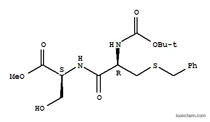 Molecular Structure of 13512-53-3 (BOC-CYS(BZL)-SER-OME)
