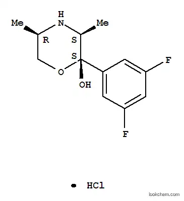Molecular Structure of 135306-42-2 ((2S,3S,5R)-2-(3,5-Difluorophenyl)-3,5-dimethylmorpholin-2-ol hydrochloride)