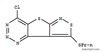 Molecular Structure of 135489-02-0 (Isothiazolo[4',3':4,5]thieno[3,2-d]-1,2,3-triazine,4-chloro-8-(propylthio)-)