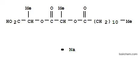 Molecular Structure of 13557-75-0 (sodium 2-(1-carboxylatoethoxy)-1-methyl-2-oxoethyl laurate)