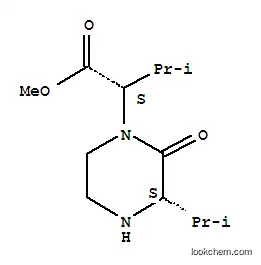 Molecular Structure of 135884-94-5 (methyl 3-methyl-2-(2'-oxo-3'-isopropyl-1'-piperazinyl)butanoate)