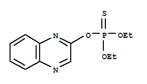 Molecular Structure of 13593-03-8 (Phosphorothioic acid,O,O-diethyl O-2-quinoxalinyl ester)