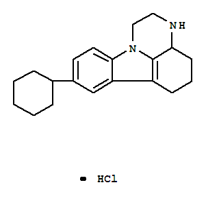 Tetrindole Mesylate;2,3,3a,4,5,6-Hexahydro-8-cyclohexyl-1H-pyrazino[3,2,1-j,k]carbazoleMesylate