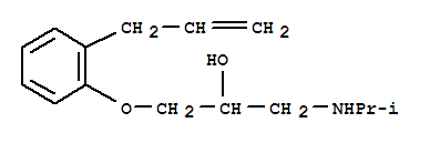 Molecular Structure of 13655-52-2 (2-Propanol,1-[(1-methylethyl)amino]-3-[2-(2-propen-1-yl)phenoxy]-)