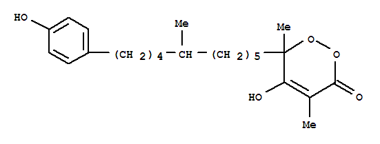 1,2-Dioxin-3(6H)-one,5-hydroxy-6-[10-(4-hydroxyphenyl)-6-methyldecyl]-4,6-dimethyl- (9CI)