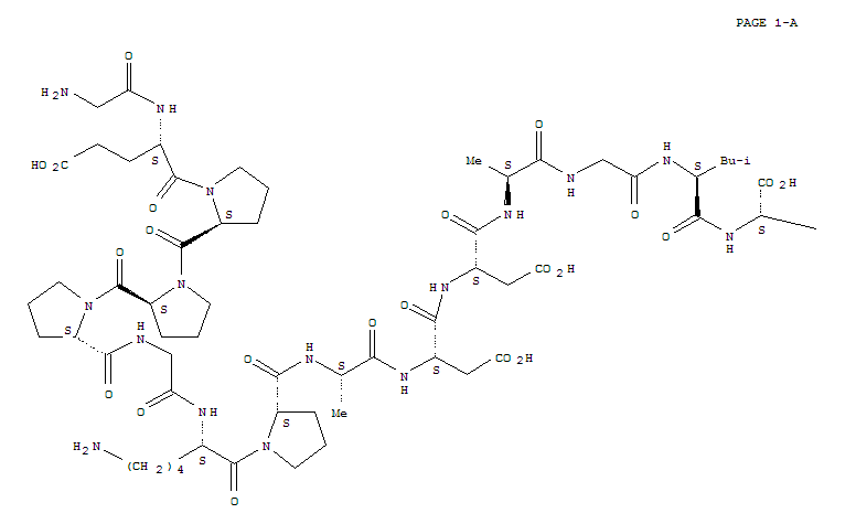 137525-51-0,L-Valine, glycyl-L-a-glutamyl-L-prolyl-L-prolyl-L-prolylglycyl-L-lysyl-L-prolyl-L-alanyl-L-a-aspartyl-L-a-aspartyl-L-alanylglycyl-L-leucyl-,1:PN: CN1296079 PAGE: 1 claimed sequence; BPC (body protection compound); BPC157; PL 14736