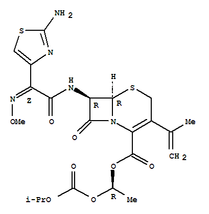 ((1-METHYL)ETHOXYCARBONYLOXY)-ETHYL 7-(2-(2-AMINO-4-THIAZOLE)-2-METHOXYAMINOACETAMIDO)-3-(2-ALLYL)-3-CEPHEM-4-CARBOXYLATECAS