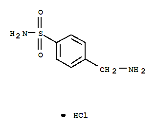 Molecular Structure of 138-37-4 (Benzenesulfonamide,4-(aminomethyl)-, hydrochloride (1:1))