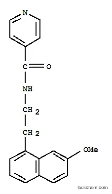 Molecular Structure of 138112-92-2 (N-[2-(7-methoxynaphthalen-1-yl)ethyl]pyridine-4-carboxamide)