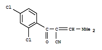 Molecular Structure of 138716-56-0 (2-(2, 4-Dichlorobenzoyl)-3-(dimethylamino)acrylonitrile)