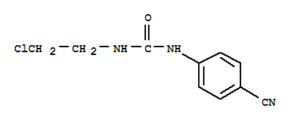 Molecular Structure of 13908-43-5 (Urea,N-(2-chloroethyl)-N'-(4-cyanophenyl)-)