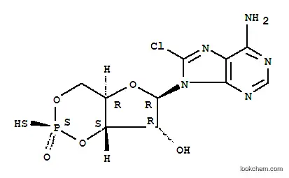 Molecular Structure of 142754-28-7 (8-CHLOROADENOSINE-3',5'-CYCLIC MONOPHOSPHOROTHIOATE, SP-ISOMER SODIUM SALT)